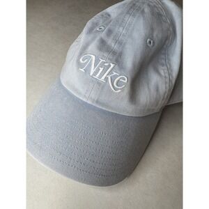 Nike Club Cap Light Blue Script Logo 1972 Adjustable Cotton Baseball Hat S/M